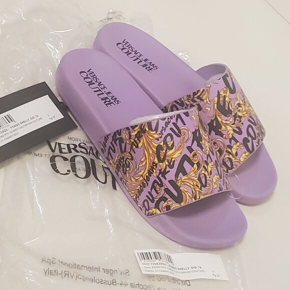 Versace sandal flip flop rubber Authentic pool beach bag virtus - Picture 1 of 16